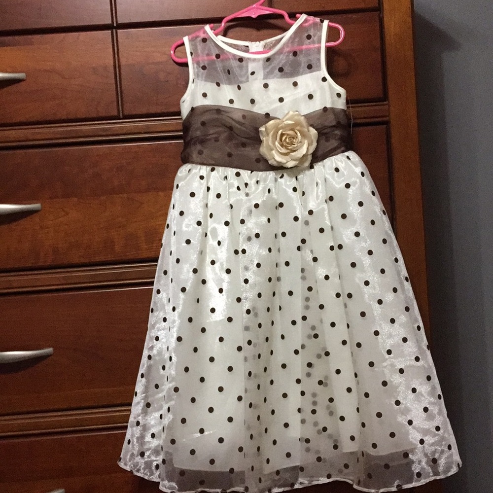 Kid’s Dream White & Brown Dress